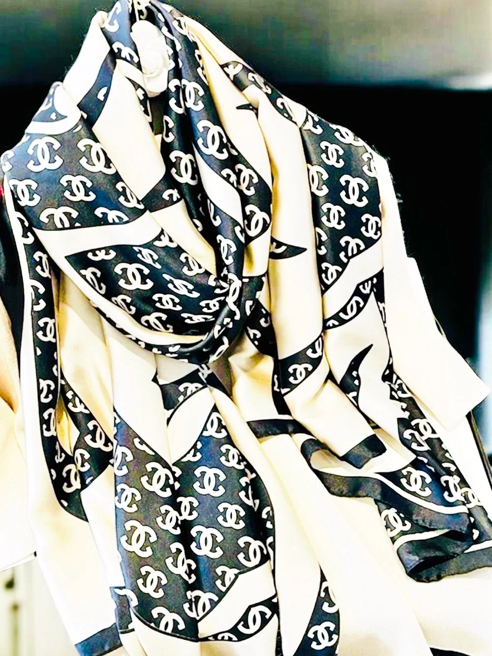 Luxury Silk Feel Scarf Shawl Wrap 180 x 90 cm | Elegant Oversized Fashion Scarf